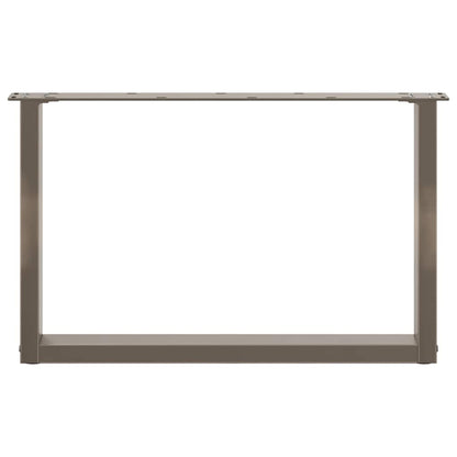 Coffee Table Legs U-Shaped 2 pcs Natural Steel 70x(42-43) cm Steel