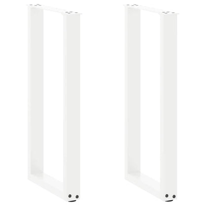 Console Table Legs U-Shaped 2 pcs White 28x(72-73) cm Steel