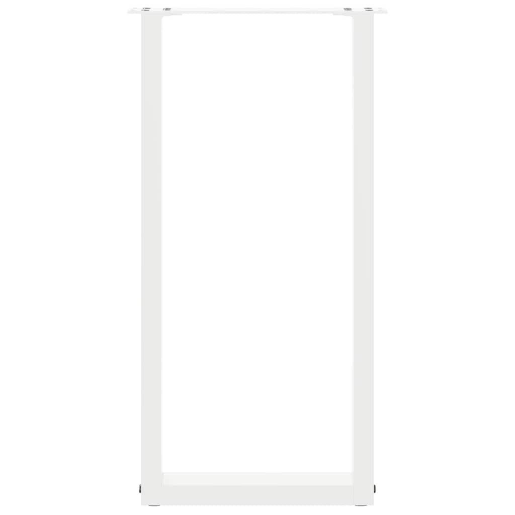 Console Table Legs U-Shaped 2 pcs White 28x(72-73) cm Steel