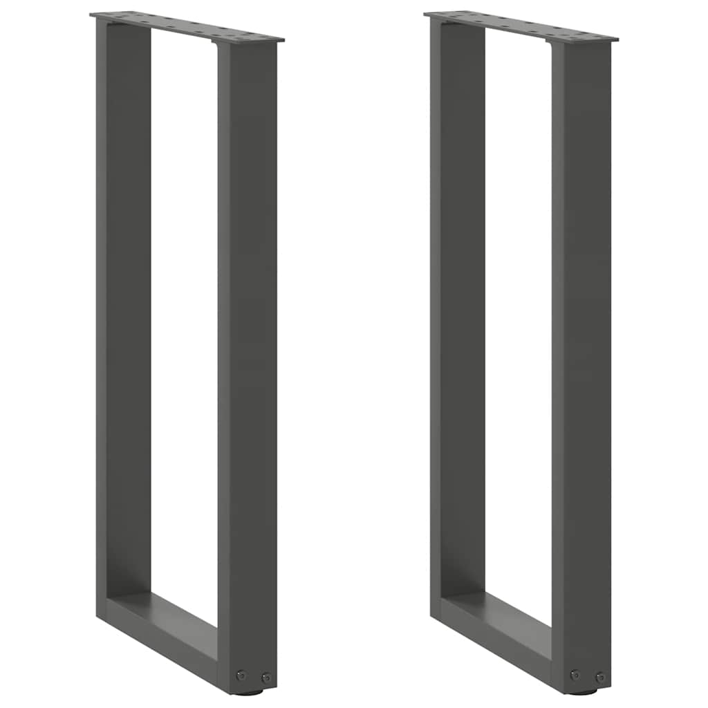 Console Table Legs U-Shaped 2 pcs Anthracite 28x(72-73) cm Steel