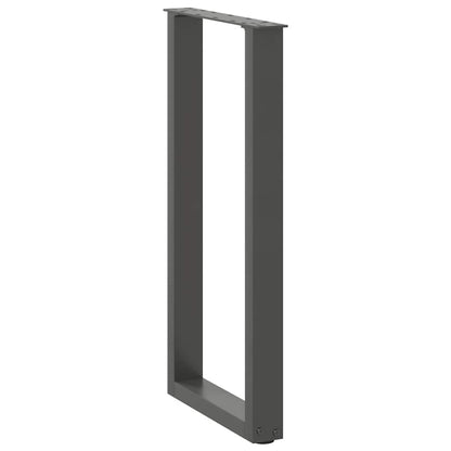 Console Table Legs U-Shaped 2 pcs Anthracite 28x(72-73) cm Steel