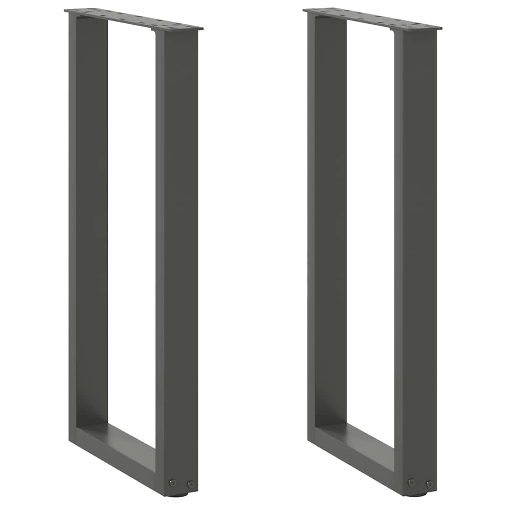 Console Table Legs U-Shaped 2 pcs Anthracite 38x(72-73) cm Steel