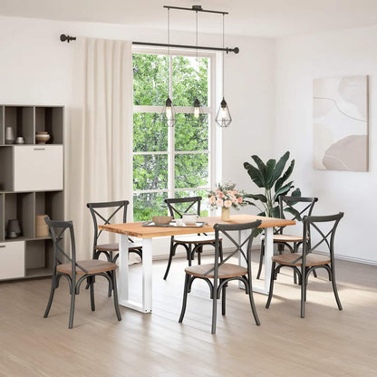 Dining Table Legs U-Shaped 2 pcs White 50x(72-73) cm Steel