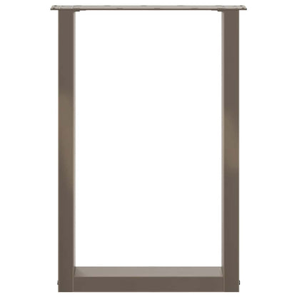 Dining Table Legs U-Shaped 2 pcs Natural Steel 50x(72-73) cm Steel