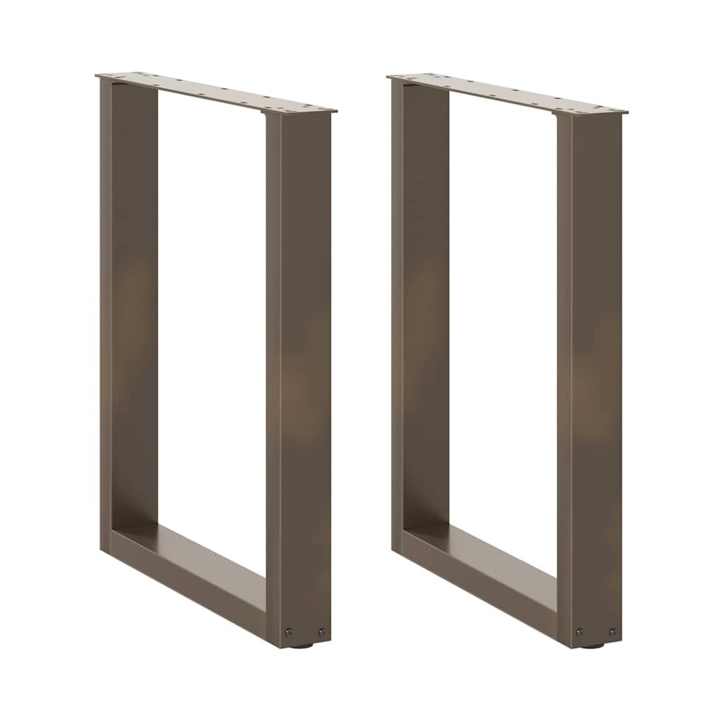 Dining Table Legs U-Shaped 2 pcs Natural Steel 60x(72-73) cm Steel