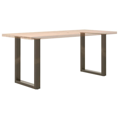Dining Table Legs U-Shaped 2 pcs Natural Steel 60x(72-73) cm Steel
