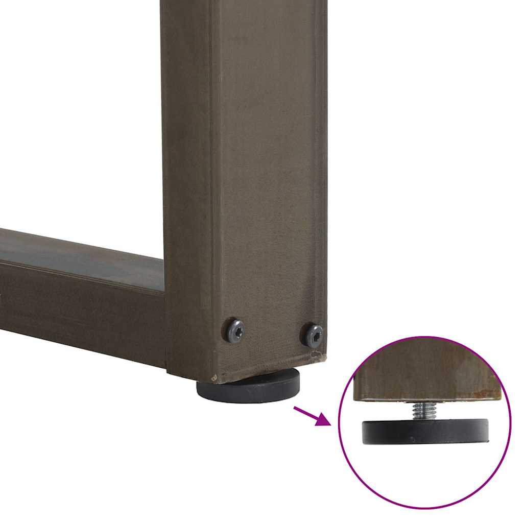 Dining Table Legs U-Shaped 2 pcs Natural Steel 60x(72-73) cm Steel