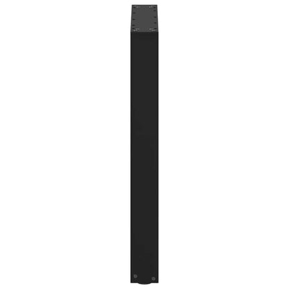 Dining Table Legs U-Shaped 2 pcs Black 70x(72-73) cm Steel