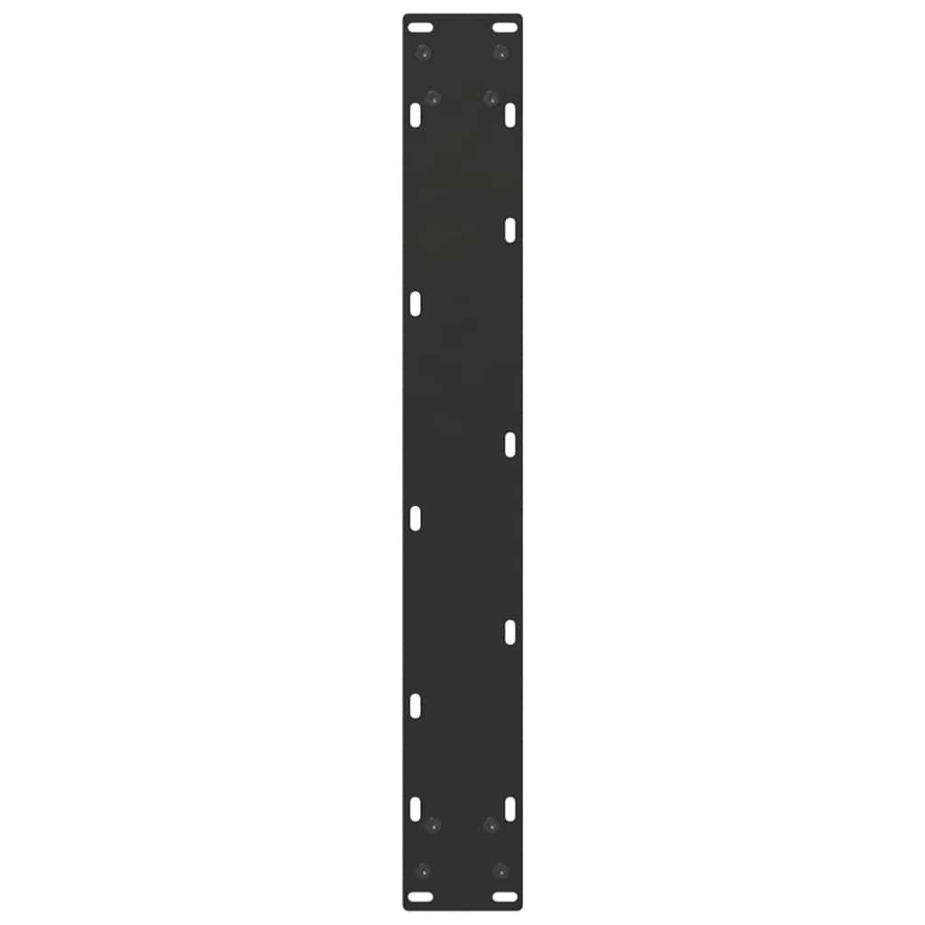 Dining Table Legs U-Shaped 2 pcs Black 70x(72-73) cm Steel