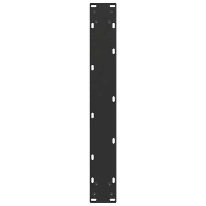 Dining Table Legs U-Shaped 2 pcs Black 70x(72-73) cm Steel