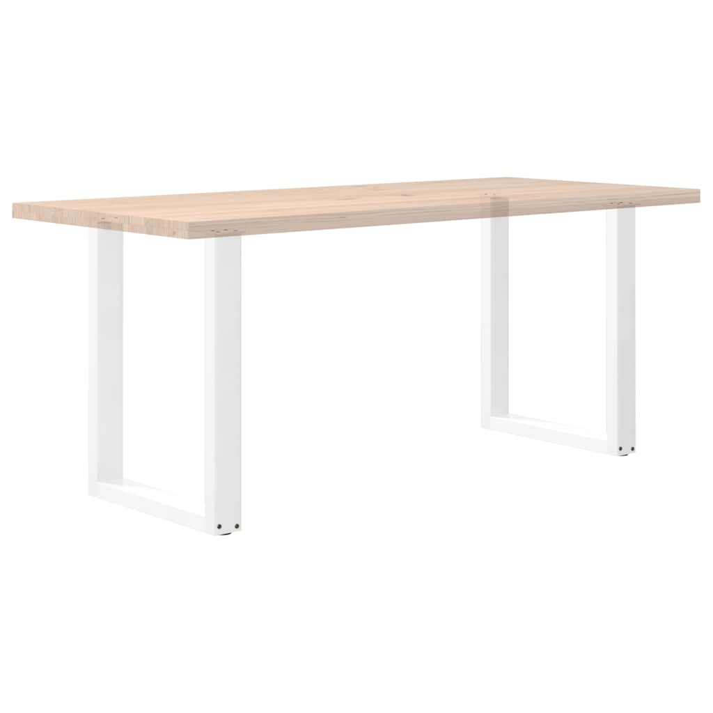 Dining Table Legs U-Shaped 2 pcs White 70x(72-73) cm Steel