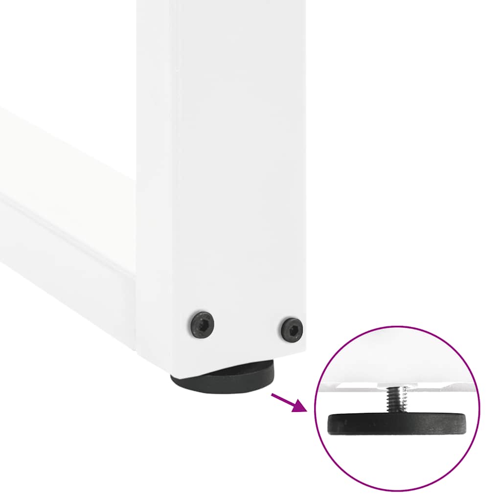 Dining Table Legs U-Shaped 2 pcs White 70x(72-73) cm Steel