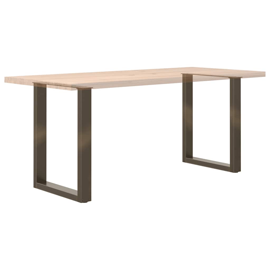 Dining Table Legs U-Shaped 2 pcs Natural Steel 70x(72-73) cm Steel