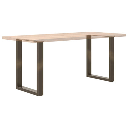 Dining Table Legs U-Shaped 2 pcs Natural Steel 70x(72-73) cm Steel