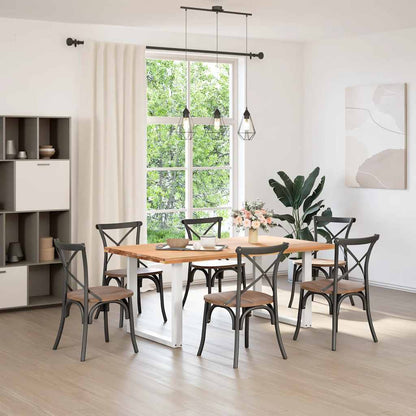 Dining Table Legs U-Shaped 2 pcs White 80x(72-73) cm Steel
