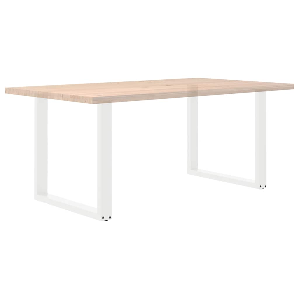 Dining Table Legs U-Shaped 2 pcs White 80x(72-73) cm Steel