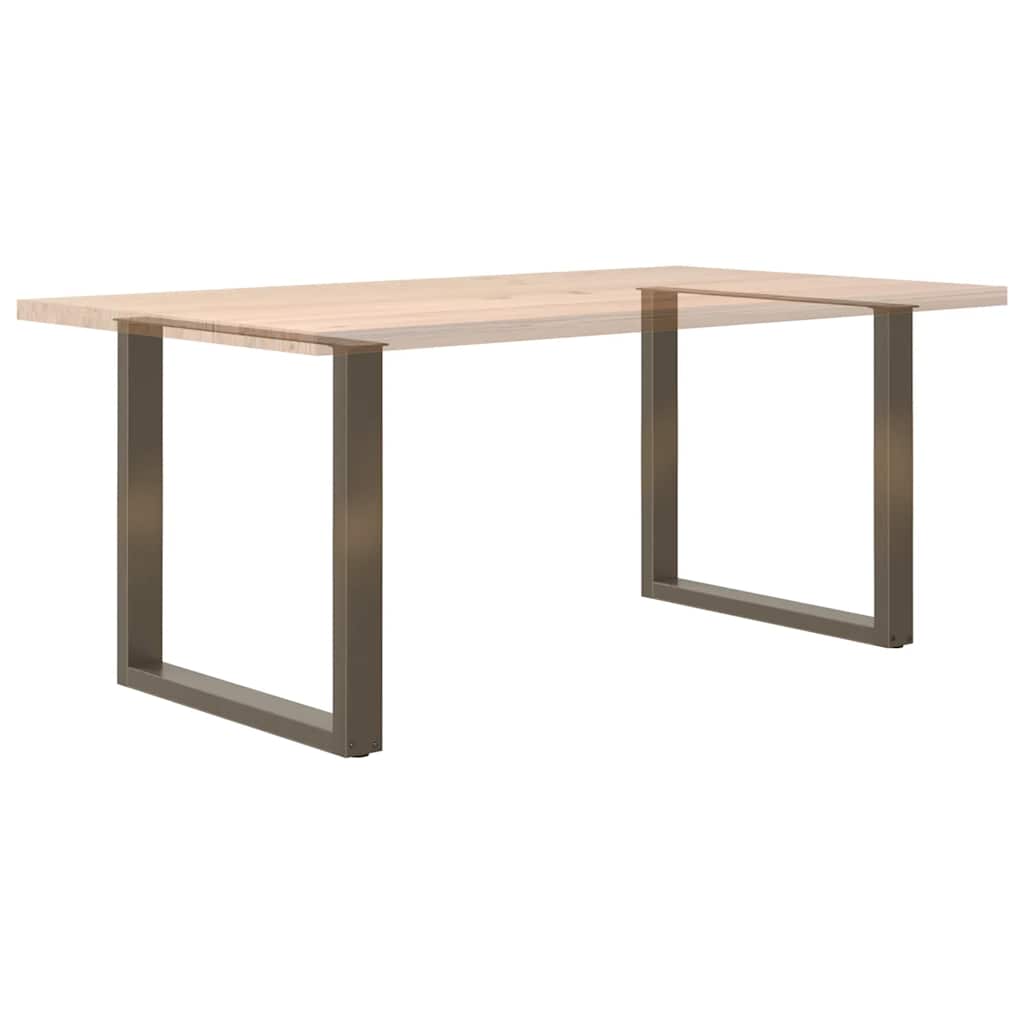 Dining Table Legs U-Shaped 2 pcs Natural Steel 80x(72-73) cm Steel
