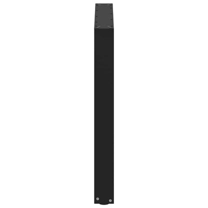 Dining Table Legs U-Shaped 2 pcs Black 90x(72-73) cm Steel