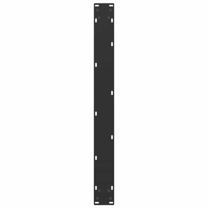 Dining Table Legs U-Shaped 2 pcs Black 90x(72-73) cm Steel