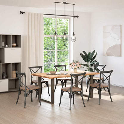 Dining Table Legs U-Shaped 2 pcs Natural Steel 90x(72-73) cm Steel