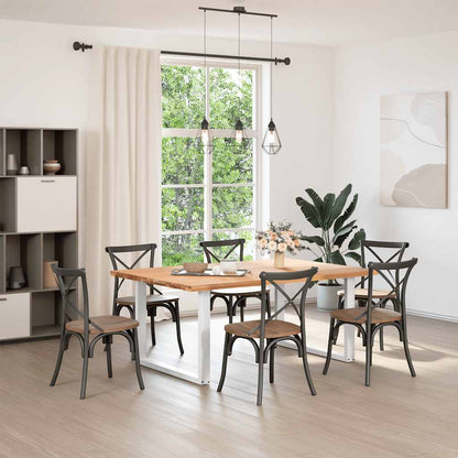 Dining Table Legs U-Shaped 2 pcs White 100x(72-73) cm Steel