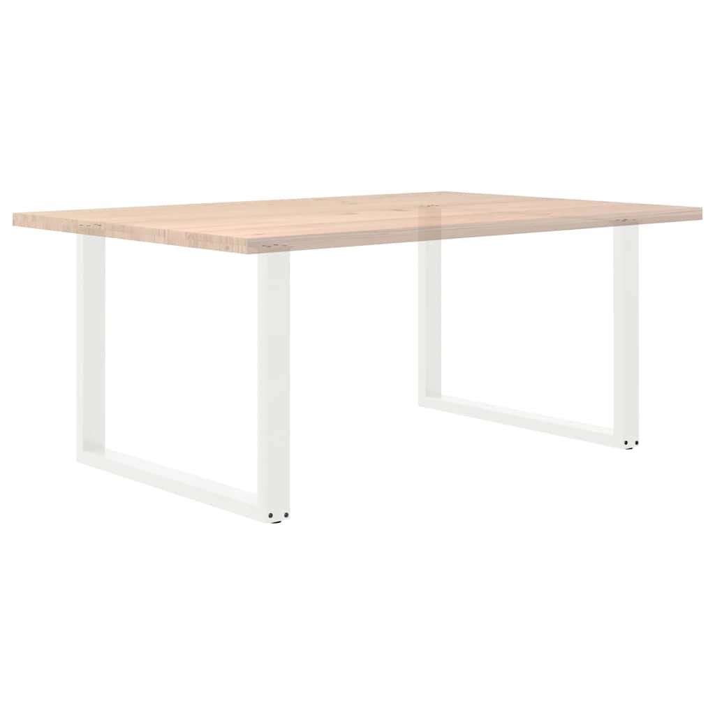 Dining Table Legs U-Shaped 2 pcs White 100x(72-73) cm Steel
