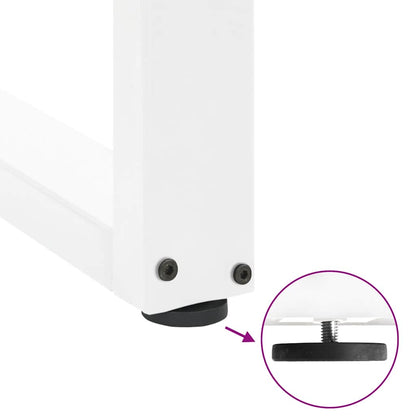Dining Table Legs U-Shaped 2 pcs White 100x(72-73) cm Steel