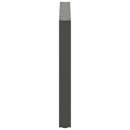 Dining Table Legs U-Shaped 2 pcs Anthracite 100x(72-73) cm Steel