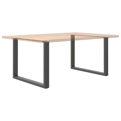 Dining Table Legs U-Shaped 2 pcs Anthracite 100x(72-73) cm Steel