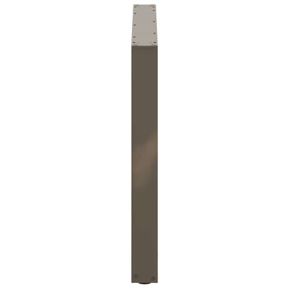 Dining Table Legs U-Shaped 2 pcs Natural Steel 100x(72-73) cm Steel