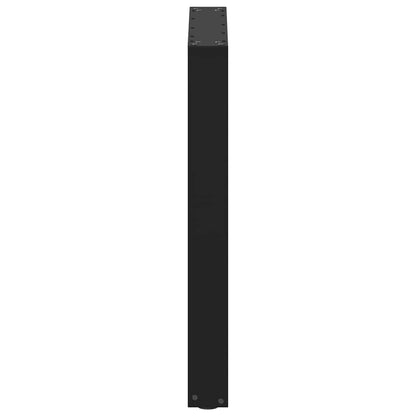 Dining Table Legs U-Shaped 3 pcs Black 70x(72-73) cm Steel