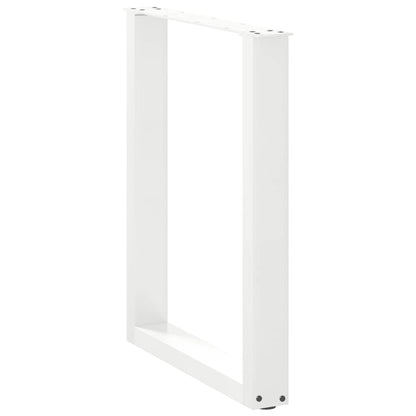 Dining Table Legs U-Shaped 3 pcs White 70x(72-73) cm Steel