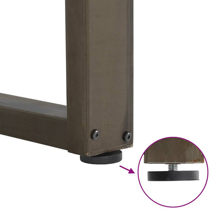 Dining Table Legs U-Shaped 3 pcs Natural Steel 80x(72-73) cm Steel