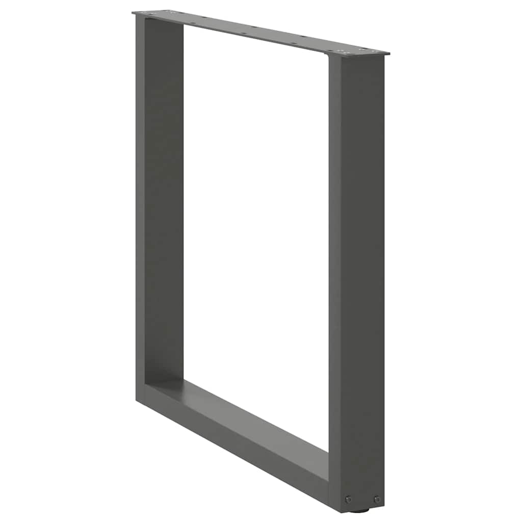 Dining Table Legs U-Shaped 3 pcs Anthracite 90x(72-73) cm Steel