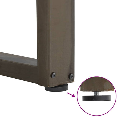 Dining Table Legs U-Shaped 3 pcs Natural Steel 90x(72-73) cm Steel