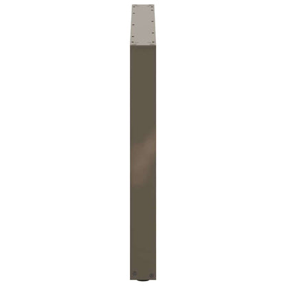 Dining Table Legs U-Shaped 3 pcs Natural Steel 100x(72-73) cm Steel