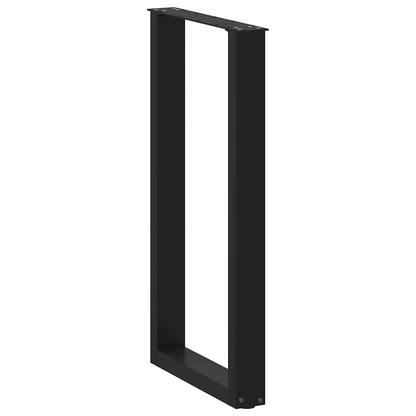 Bar Table Legs U-Shaped 2 pcs Black 40x(90-91) cm Steel