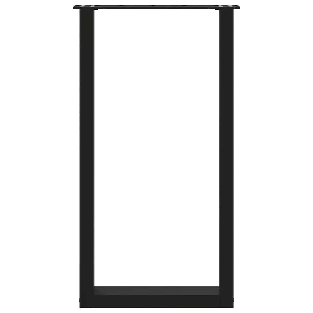 Bar Table Legs U-Shaped 2 pcs Black 40x(90-91) cm Steel