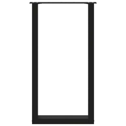 Bar Table Legs U-Shaped 2 pcs Black 40x(90-91) cm Steel