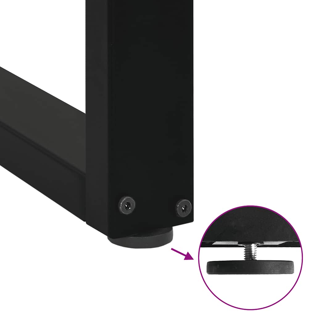 Bar Table Legs U-Shaped 2 pcs Black 40x(90-91) cm Steel