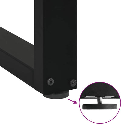 Bar Table Legs U-Shaped 2 pcs Black 40x(90-91) cm Steel