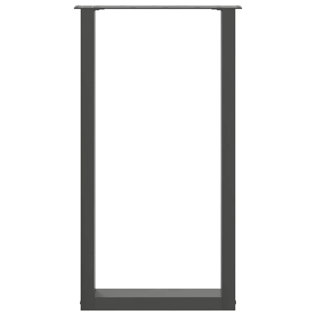 Bar Table Legs U-Shaped 2 pcs Anthracite 40x(90-91) cm Steel