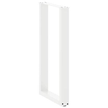 Bar Table Legs U-Shaped 2 pcs White 50x(90-91) cm Steel
