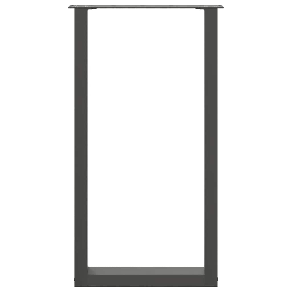 Bar Table Legs U-Shaped 2 pcs Anthracite 50x(90-91) cm Steel