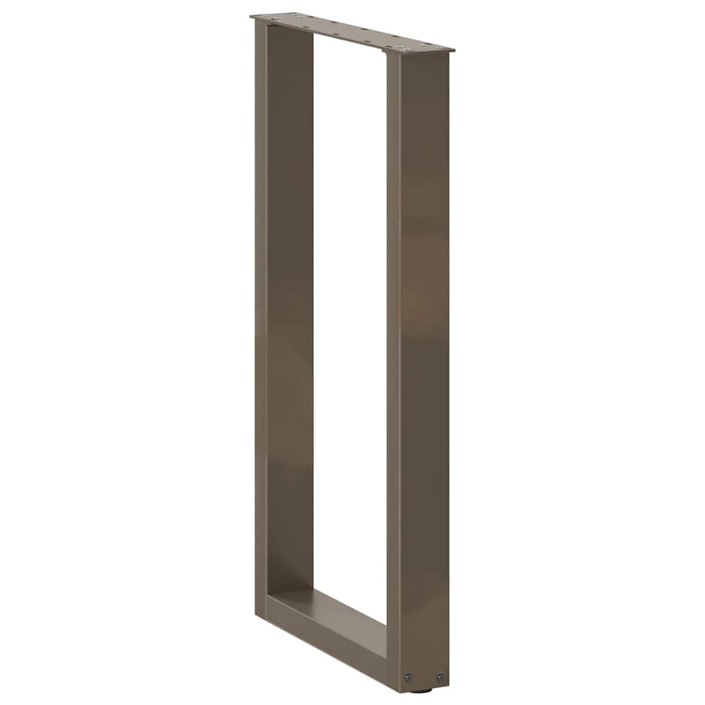 Bar Table Legs U-Shaped 2 pcs Natural Steel 50x(90-91) cm Steel