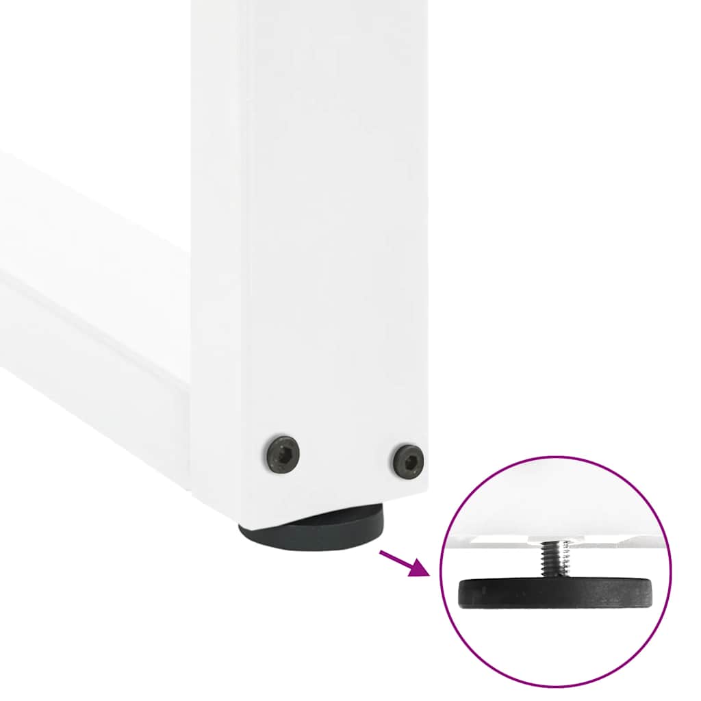 Bar Table Legs U-Shaped 2 pcs White 60x(90-91) cm Steel
