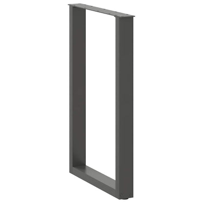 Bar Table Legs U-Shaped 2 pcs Anthracite 60x(90-91) cm Steel