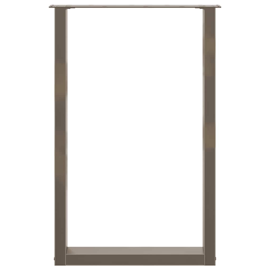 Bar Table Legs U-Shaped 2 pcs Natural Steel 60x(90-91) cm Steel