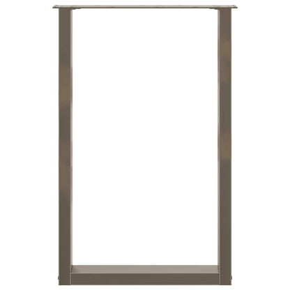Bar Table Legs U-Shaped 2 pcs Natural Steel 60x(90-91) cm Steel