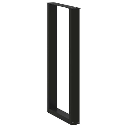 Bar Table Legs U-Shaped 2 pcs Black 50x(100-101) cm Steel